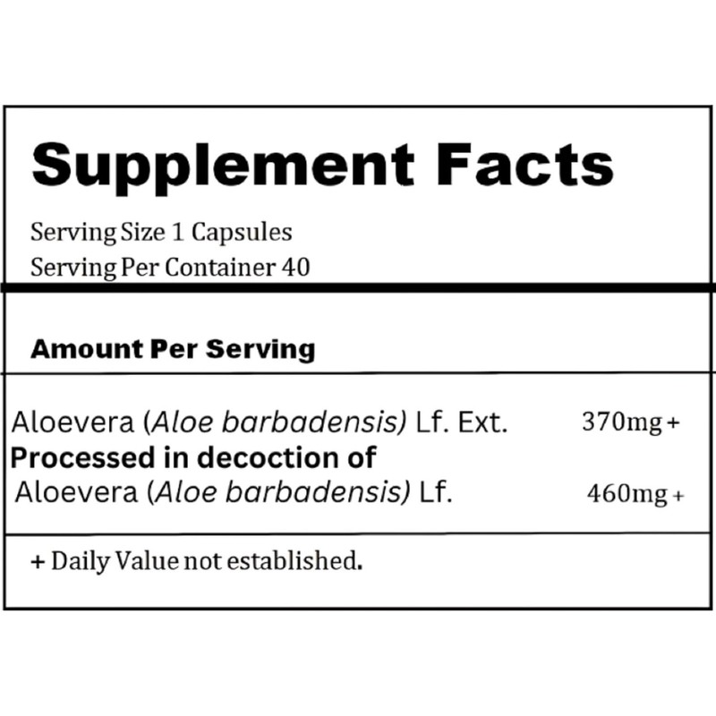 BASIC AYURVEDA Aloe Vera Capsules - 460 MG | Support