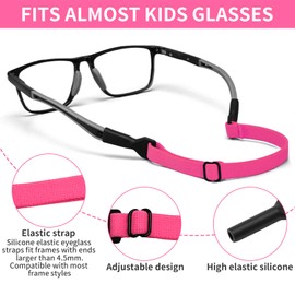 LADYPONYCSC Kids Glasses Straps Children's Adjustable Sports Eyewear Retainer, Sunglasses Eyeglasses Holder Straps, Eyewear Retainers for boys and girls Ages 3+