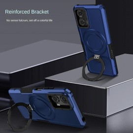 Govmeie Design for Moto G84 Case:Dual Layer Fall Protective Heavy Duty Armor Rugged [Military-Grade] Protective, Ring Holder with Magnetic Kickstand