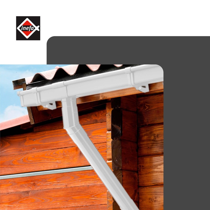 INEFA Gutter Angle 135 Degrees Box-Shaped External Angle PVC NW