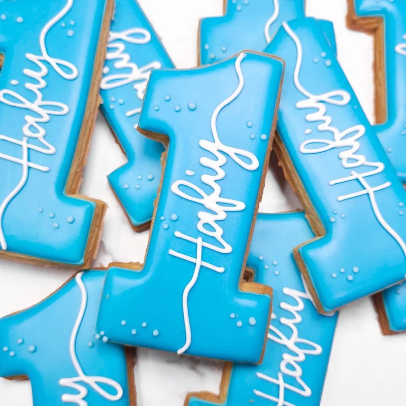 3Pcs Number One Cookie Cutters 5", 4", 3", 1 Cookie