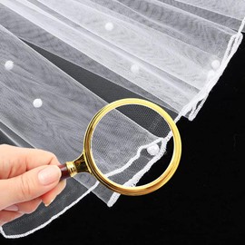 CICILIAYA Bridal Veil, Short Pearl Veil, Elegant Bridal Tulle with Comb, Wedding Veil, Short Veil for Hen Party, Wedding Accessories, Veil, White