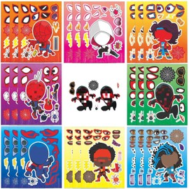 24 Sheets DIY Stickers for Kids, Make Your Own Stickers, DIY Make a Face Stickers, Removable Cartoon Sticker Sheets for Boys Girls Birthday Party Favor Supplies Craft Supplies
