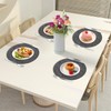 Syrads Placemats and Coaster Set of 4,Table Mats Round Waterproof