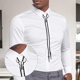 Silver 2pcs Bolo Tie Shoelaces Cowboy Tie Set 39 Inch Leather Rope Cow Skull and Eagle Inlaid Turquoise Design Western Rodeo Theme