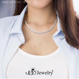 555Jewelry 3mm Miami Cuban Link Chain for Men Stainless Steel Necklace for Women Chunky Curb Cuban Chain Necklace for Men Trendy Statement Mens Jewelry Gifts Unisex, Silver, 16 Inch