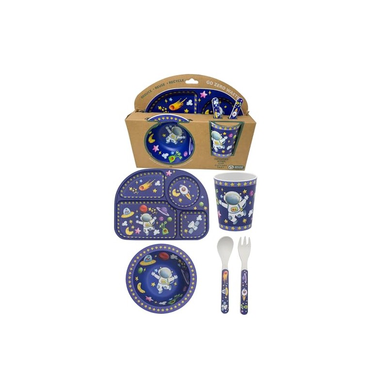 Childrens Dinner Set 4 Piece Dinner Set Bowl, Fork, Spoon,