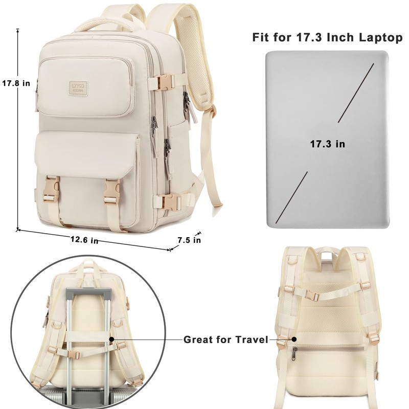 Travel Laptop Backpack, Business Work Backpacks Large College Bookbag for