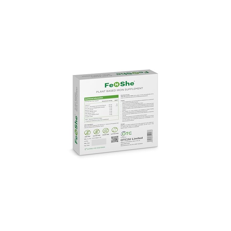 FeNShe Plant-Based Iron Supplement 60 Capsules
