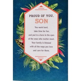 Proud of You Son - Asking God To Bless You And Give You Joy In All The Little Things You Do That Make Such A Big Difference - Happy Father's Day Religious Christian Greeting Card