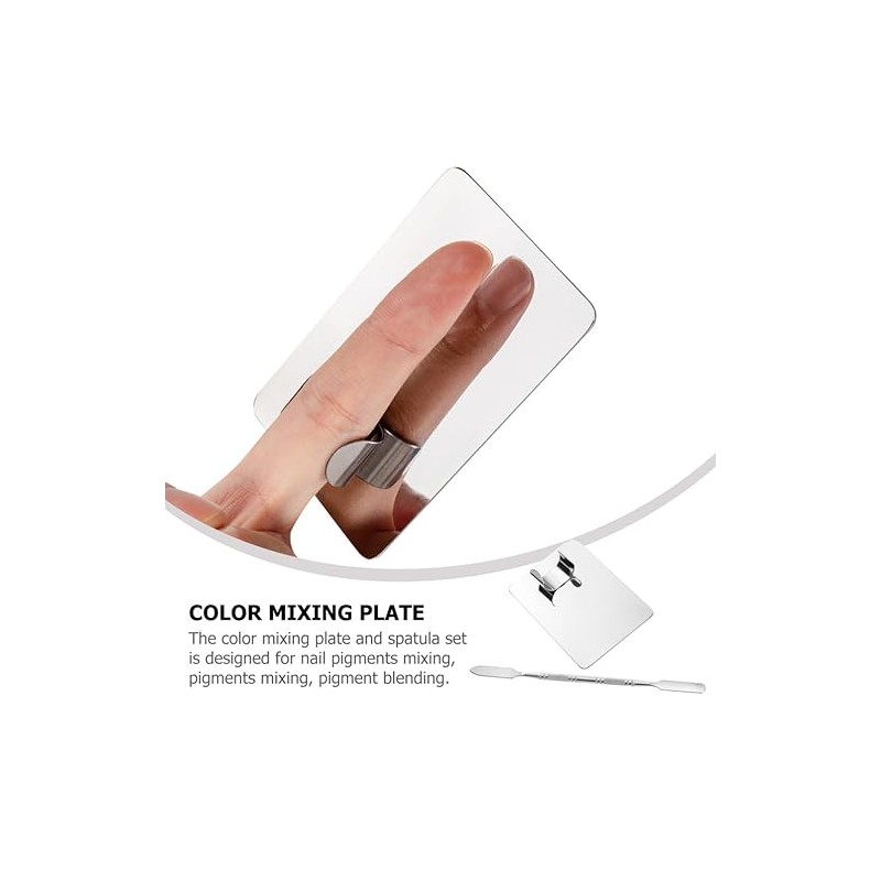 FOMIYES Paleta De Mezcla De Maquillaje De Acero Inoxidable Con
