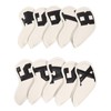 10pcs set PU Waterproof Golf Club Iron Cover Fine Sewing