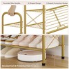 Hoctieon 3 Tier Durable Mesh Style Shoe Rack, Entryway Shoe
