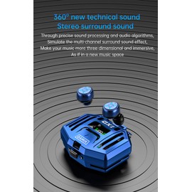 True Wireless Earbuds, 2024 Bluetooth Headphones 5.3 Earbuds, Waterproof Touch Control Ear Buds in-Ear Built-in Mic, with LED Power Display, IP7 Waterproof Earphones Sport Headset - Model 23