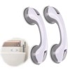 Pack of 2 Grab Bars with Suction Cup, Shower Handle,