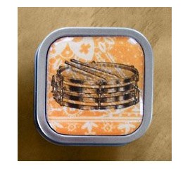 BuyGifts Snare Drum Metal Tin Pill or Accessory Case Gift for Drummer or Drumset Player