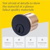 2 Pack Brass Mortise Door Cylinder Lock, 1 1/8" Inch