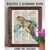 Upcycled Dictionary Art - Sea Turtle - 8.5x11 Unframed Dictionary