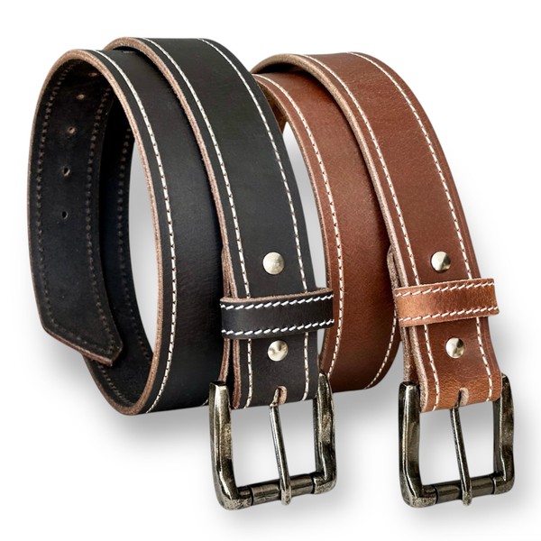 DANIEL'S ARTPLANET Men's Heavy Duty Leather Work Belt Durable Concealed