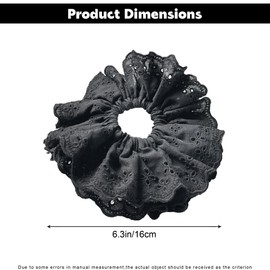 JazSwirl Oversized Scrunchies for Women, Extra Large Scrunchies for Women, Jumbo Hair Ties Scrunchies for Thick Hair, Giant Hair Scrunchies, Big Hair Scrunchies, XL XXL Scrunchie (Black)