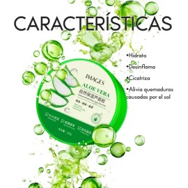 Gel Hidratante Images Con Aloe Vera Refresca, Repara E Hidrata La Piel Seca, Grasa Uso En Rostro, Cuerpo Y Cabello Textura Ligera 220g                