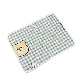 ペットシーツ 洗えるペットシーツ ペットマット 猫 犬用 漏れにくさ 噛み耐性 速乾 消護 超吸収 速乾 猫 の洗えるペットシーツ トイレ (ラブベア, 40*50cm)