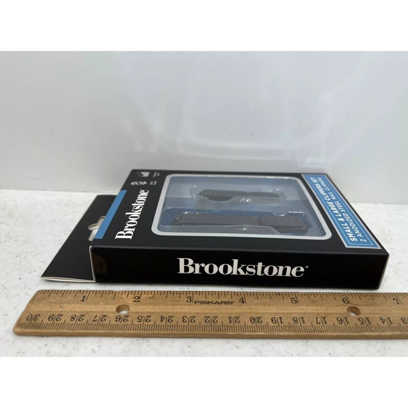 Brookstone Stainless Anodized Steel Small & Large Nail Clippers Set,