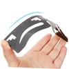 Mikinona Stylish Eyebrow Measuring Tool 2pcs Stainless Steel Ruler Stencil