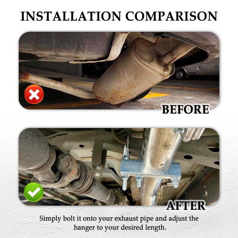 2.5 inch Exhaust Clamp with Hanger,Heavy Duty Exhaust Hanger with