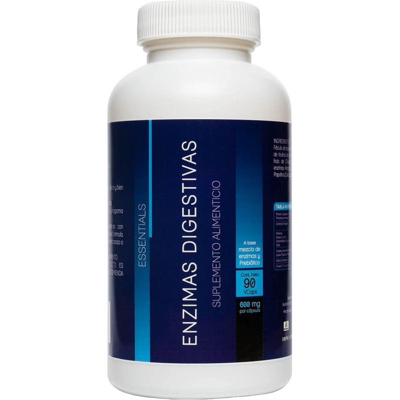NLS Essentials ENZIMAS DIGESTIVAS Fórmula enriquecida con Prebióticos y Ciruela