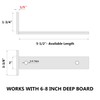 NEODROP 12 Pack 6 Inch Floating Shelf Brackets, Heavy Duty
