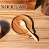 Acacia Wood Spoon Rest, Wooden Spoon Holder With Non Slip