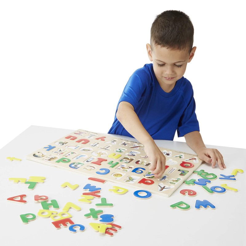MELISSA & DOUG PUZZLE UPPER & LOWERCASE ALPHABET (Set of