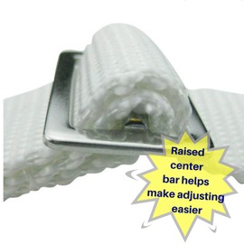 EZ-Xtend Premium Pontoon Boat Canopy and Bimini Top Strap with Adjustable Hook - All Stainless Steel Bimini Top Hardware - Best Replacement Straps (Package of 1, White, 56"- 105")