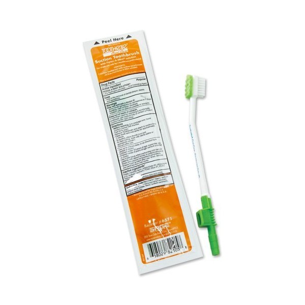 Toothette® Oral Care Single Use Suction Toothbrush System with Perox-A-Mint Solution