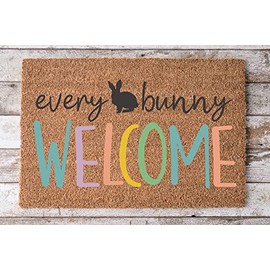 Funny Doormat, Family Doormat, Coir Doormat, Welcome Mat, Housewarming Gift, Home Doormat, Front Door Doormat, Welcome Doormat, New Home Mat, Every Bunny Welcome, Easter Doormat - DECOE-CM-005