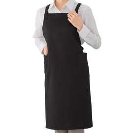 eXcolor GA5285 Apron Task L Twill Antistatic Apron in 6 Colors for Commercial Use, Black