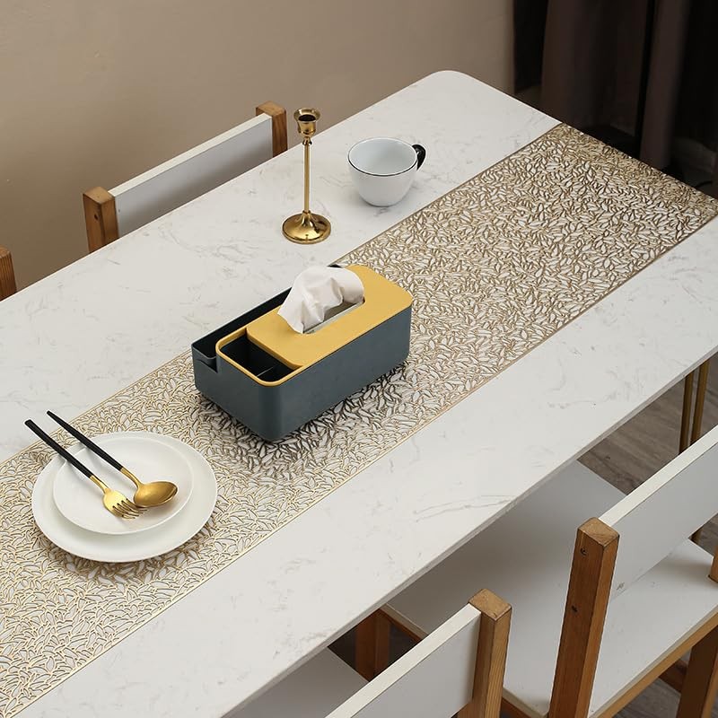 Hosoncovy Hollow Table Runner Non-slip Decorative PVC Table Mats Placemat