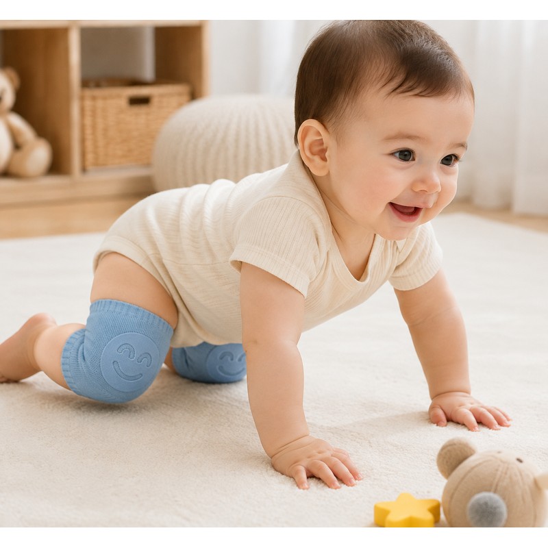 Baby Knee Pads for Crawling – Soft Cotton Non-Slip Protection