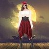 SHOHOKU 6Pcs Womens Pirate Costume Cosplay Renaissance Blouse Tops Corset