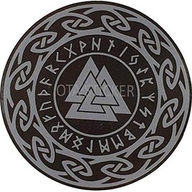OTA STICKER Valknut Triangles Viking Rune Odin Slain Warrior Old Norse Powerful Decal Symbol for CAR Window Truck Motorcycle Chopper Van SUV PPV Scrapbook Cell Phone CASING Laptop Door Helmet Luggage