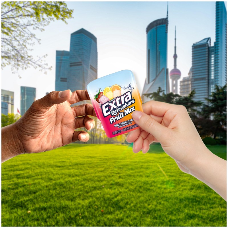 EXTRA Gum Refreshers Fruit Mix Sugar-Free Chewing Gum Bulk, 40