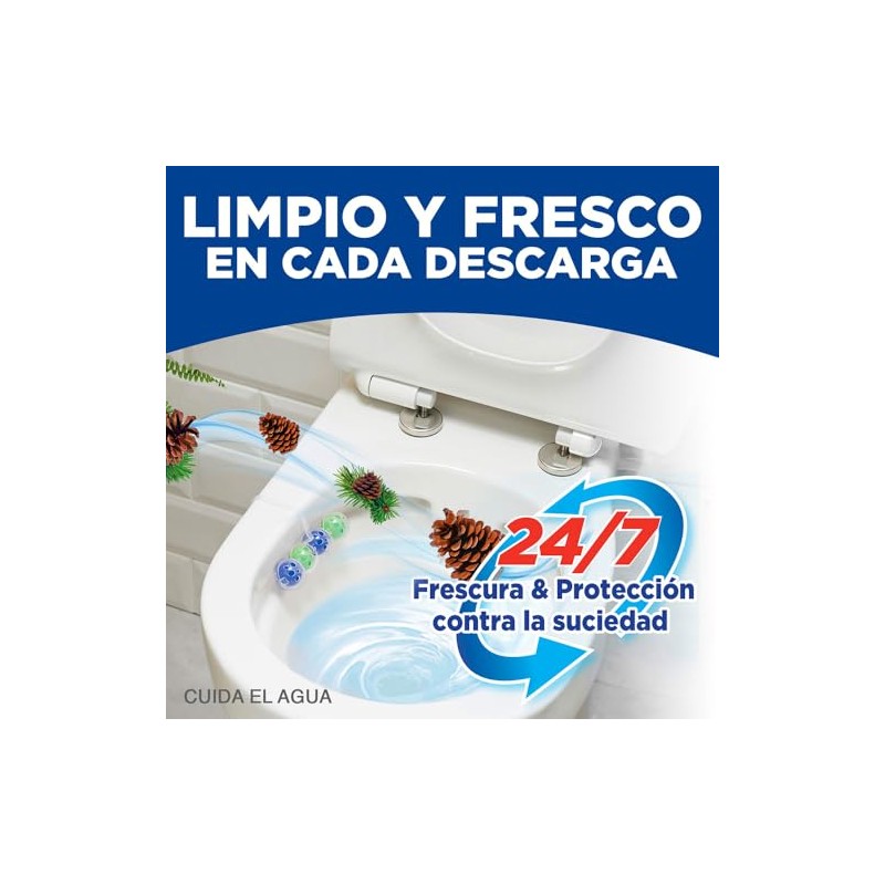 Bref WC Poder Activo Pino Canastilla limpiadora y aromatizante para