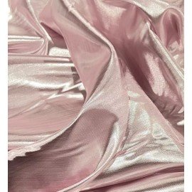 Unbranded PINK SILVER Iridescent Metallic Tissue Lame  Fabric 60” Width Sold By The Yard