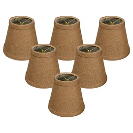 (6 Pack) Royal Designs 5" Burlap Hardback Empire Chandelier Lamp Shade, 3 x 5 x 4.5 (CS-989-5BL-6)