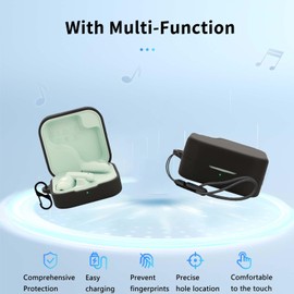 for CMF Buds 2 Case Cover,NOUKAJU Earphone Protective Cover(with Carabiner + Lanyard + Cleaning Pen) Drop-Proof,Shock-Proof,Dust-Proof,Case for Nothing CMF Buds 2(Black)
