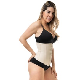 Fajas Galess Faja de Latex Cinturilla Reductora y Moldeadora Tipo Colombiana 7910(Beige, L)