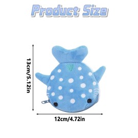 Shark Coin Purse, Blue