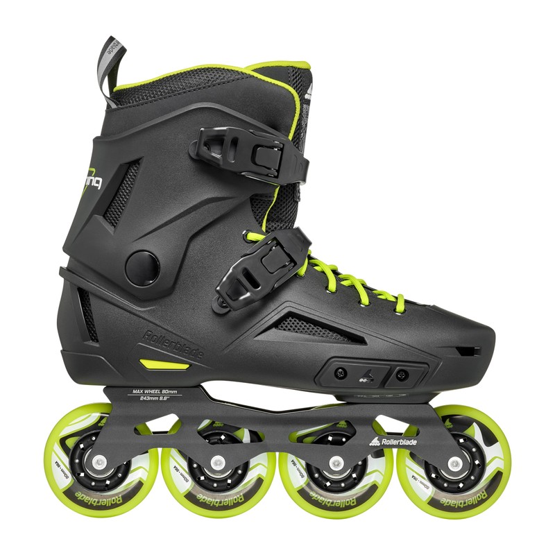 Rollerblade Lightning Men's Urban Inline Skate, Black and Lime