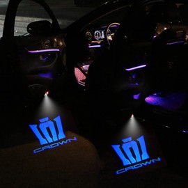 220 Series Crown, Athlete Car Door Lamp, Logo Curtain Lamp, Set of 4, Tool Included, Courtesy Light, Door Welcome Light, LED Logo Projection, Compatible Crown 15th Generation 220 Series, S22# Type